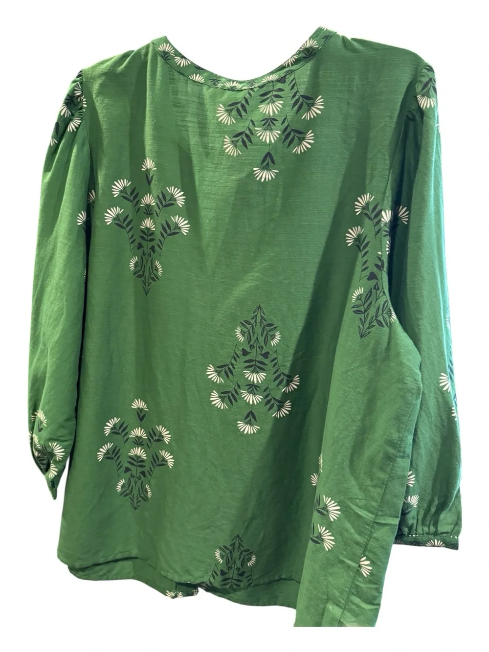 Knox Rose Green Floral  Button-Down Shirt. NWT - Picture 2 of 4